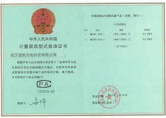 Type Approval Certificate for Measuring Instruments